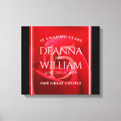 15エレガントバラ結婚記念日お祝い キャンバスプリント (正面)