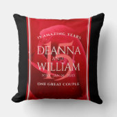 15エレガントバラ結婚記念日お祝い クッション (正面)