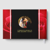 15エレガントバラ結婚記念日お祝い ゲストブック (裏面)