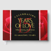 15エレガントバラ結婚記念日お祝い ゲストブック (正面)