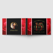 15エレガントバラ結婚記念日お祝い ゲストブック (全面)