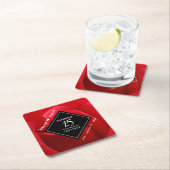 15エレガントバラ結婚記念日お祝い スクエアペーパーコースター (インサイチュ)