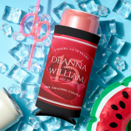 15エレガントバラ結婚記念日お祝い スリム缶クーラー