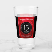 15エレガントバラ結婚記念日お祝い タンブラーグラス (裏面)