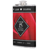 15エレガントバラ結婚記念日お祝い フラスク (左)