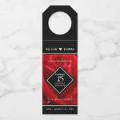 15エレガントバラ結婚記念日お祝い ボトルネックタグ (裏面)