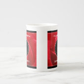 15エレガントバラ結婚記念日お祝い ボーンチャイナマグカップ (正面)