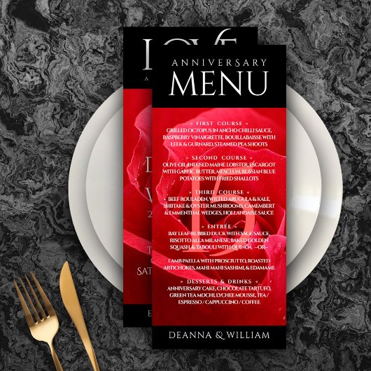 15エレガントバラ結婚記念日お祝い メニュー