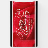 15エレガントバラ結婚記念日お祝い 横断幕 (縦)