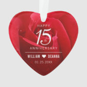 15エレガントバラ結婚記念日 オーナメント (裏面)