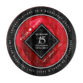 15エレガントバラ結婚記念日 カッティングボード (正面)