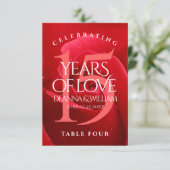 15エレガントバラ記念結婚テーブルカード サンキューカード (スタンド正面)