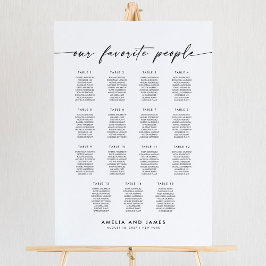 15エレガント台の人お気に入りの席チャート ポスター