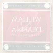 15エレガント日26日36バラ結婚記念日 ガラスコースター (裏面)