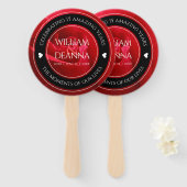 15エレガント日26日36バラ結婚記念日 ハンドファン (正面&裏面)