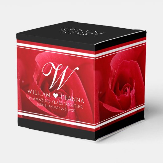 15エレガント日26日36バラ結婚記念日 フェイバーボックス (裏面サイド)