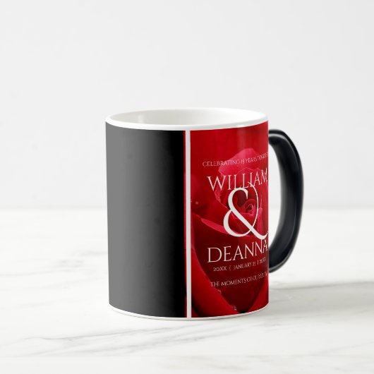 15エレガント日26日36バラ結婚記念日 モーフィングマグカップ (正面右)