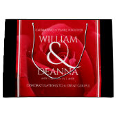 15エレガント日26日36バラ結婚記念日 ラージペーパーバッグ (正面)