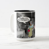 15オズ2トーンマグカップハッピーバースデー牛とジャッカス ツートーンマグカップ (正面左)