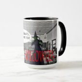 15オズ2トーンマグ。ハッピーハローウィン。ネコ魔女 マグカップ (正面右)