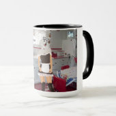 15オズ。2トーンマグ。ハッピーアニバーサリープードル マグカップ (正面右)