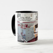 15オズ。2トーンマグ。ハッピーアニバーサリープードル マグカップ (正面左)