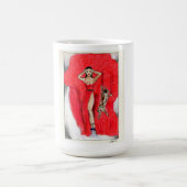 15オンスのコーヒーマグとマドモワゼルと猫 コーヒーマグカップ (中央)