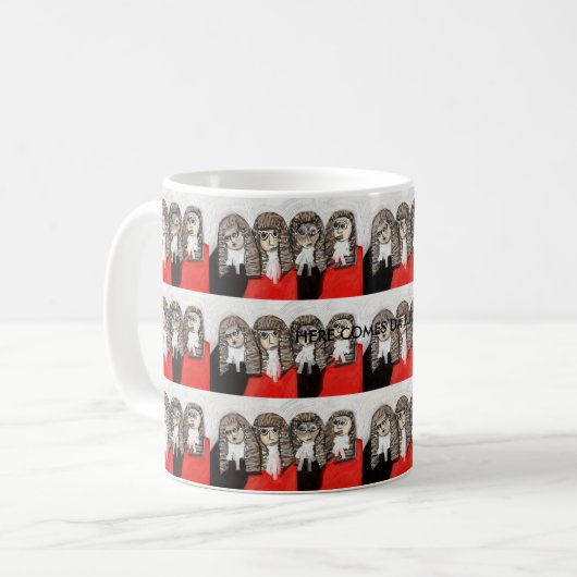 15オンスのセラミックラシッククバリスターマグ コーヒーマグカップ (正面左)