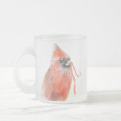 15オンスのマグカップ(両側深紅色付) フロストグラスマグカップ (左)