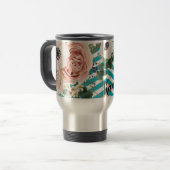 15オンスパーソナライズされたコーヒーマグ幾何学的バラCh トラベルマグ (正面左)