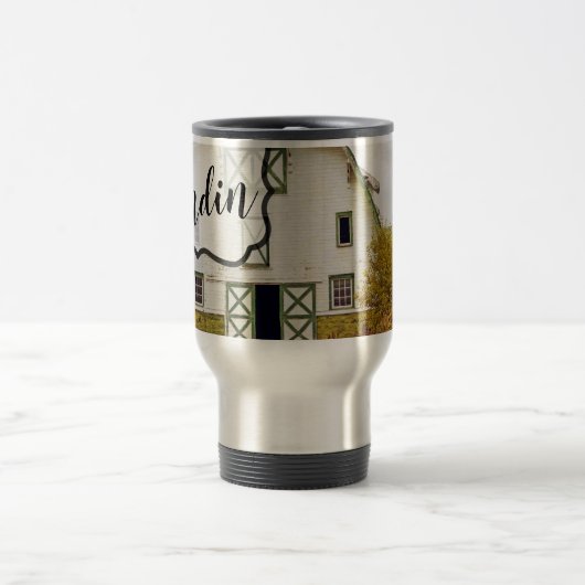 15オンスパーソナライズされたコーヒーマグ日没バーンドカウント トラベルマグ (中央)