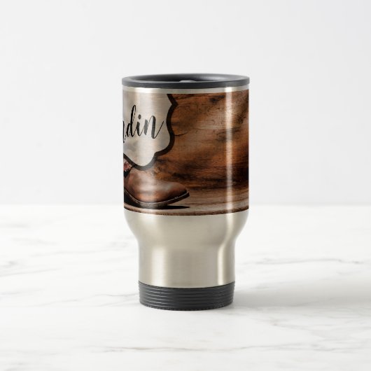 15オンスパーソナライズされたコーヒーマグCowboy Boots Barn トラベルマグ (中央)