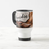 15オンスパーソナライズされたコーヒーマグCowboy Boots Barn トラベルマグ (正面左)