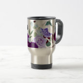 15オンスパーソナライズされたコーヒーマグLavender Hibiscus トラベルマグ (正面右)