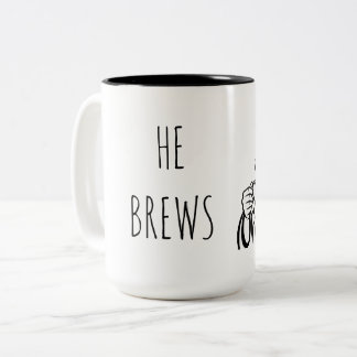 15オンス He Brews コーヒーマグ ツートーンマグカップ