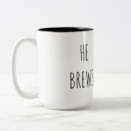 15オンス He Brews コーヒーマグ ツートーンマグカップ