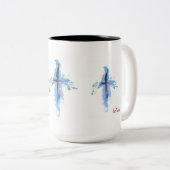 15オンズの抽象芸術交差 ツートーンマグカップ (正面右)