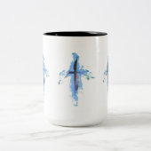 15オンズの抽象芸術交差 ツートーンマグカップ (中央)