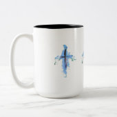 15オンズの抽象芸術交差 ツートーンマグカップ (左)