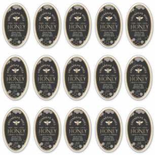 15カスタムカット4" x 2.25インチ楕円形ハニカムビニル シール