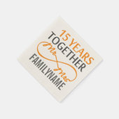 15カスタム周年記念ナプキンス夫妻 スタンダードカクテルナプキン (角)