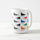 15カラフルカジュアルオンススニーカーコーヒーティーマグカップ コーヒーマグカップ (正面右)