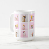 15コラージュおもしろいフォトギフトカスタムパーソナライズされた コーヒーマグカップ (正面左)