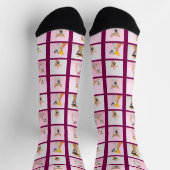 15コラージュおもしろいフォトギフトカスタムパーソナライズされた ソックス (上部)