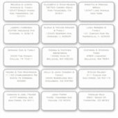 15シンプル人の結婚ゲスト名アドレス シール (正面)