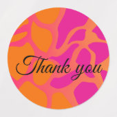 15セットのオレンジとホットピンクのグラデーションの組み合わせ ラベル (デザイン1)