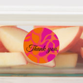 15セットのオレンジとホットピンクのグラデーションの組み合わせ ラベル (貼付)