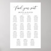 15テーブエレガントルが座席表を見つける ポスター (正面)