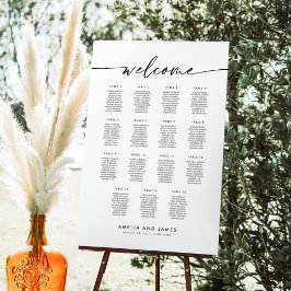 15テーブエレガントルウェルカムシーティングチャート ポスター