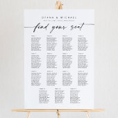 15テーブモダンルあなたのシート座席表フォームを見つける ポスター